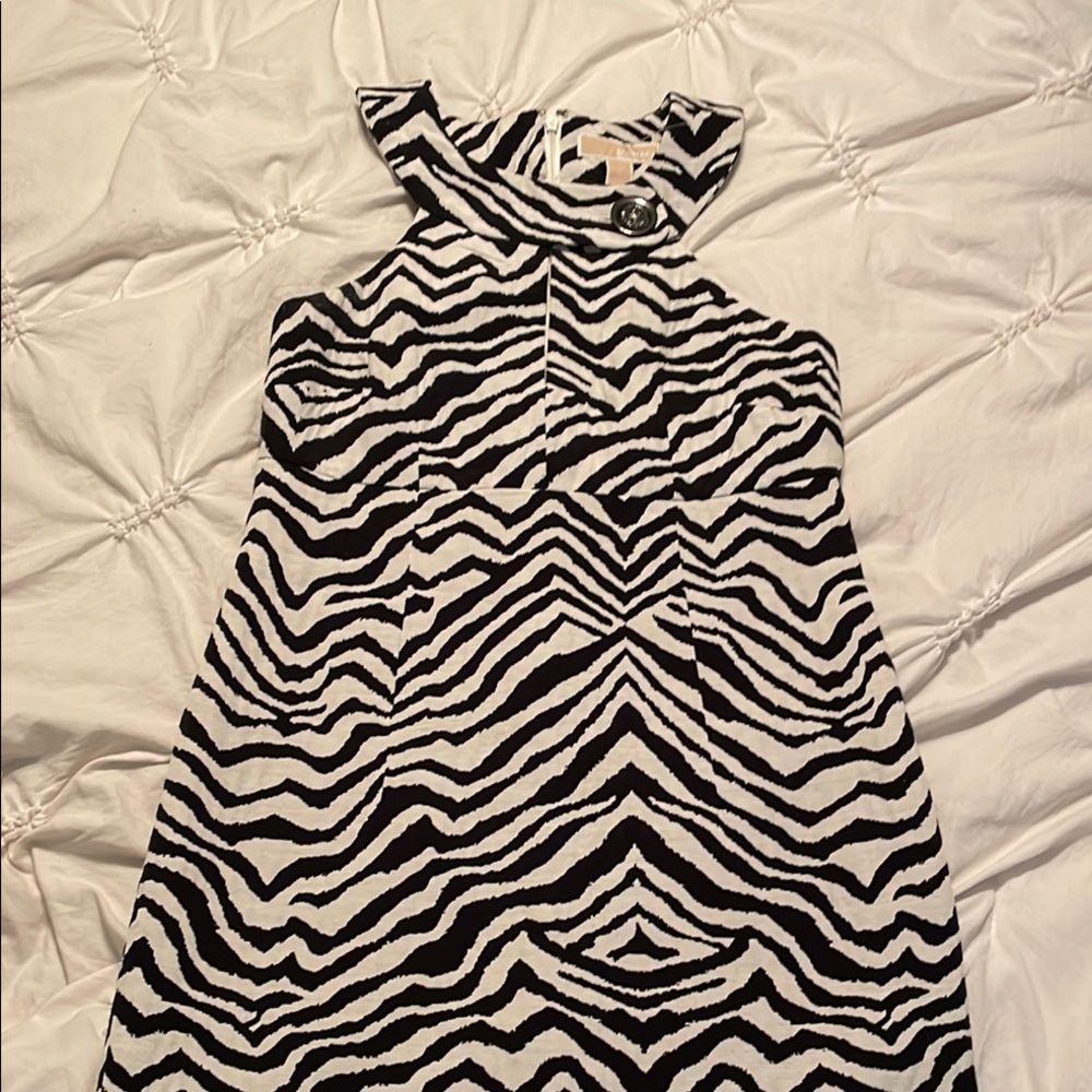 Michael Kors - size 4- Zebra Print Sleeveless Dress. EUC